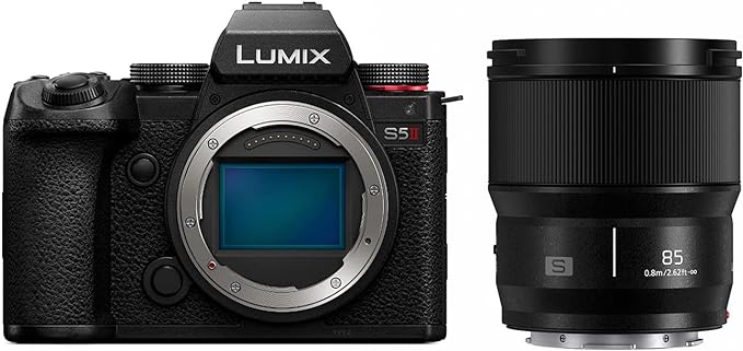 Panasonic LUMIX S5II Mirrorless Camera (DC-S5M2BODY) with LUMIX S Series 85mm F1.8 L Mount Interchangeable Lens (S-S85)