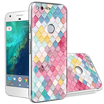 Google Pixel Case,TOPNOW Shockproof Ultrathin Soft TPU Advanced Printing Pattern Phone Cases Glossy Drawing Design Cover for Google Pixel (Diamond lattice-Multicolour)