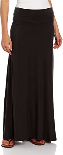 AGB Women's Soft Knit Maxi Skirt (Petite, Standard and Plus Sizes)