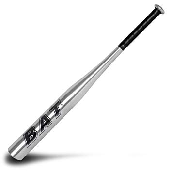 BodyRip PREMIUM PRO Aluminium Baseball Softball Bat (With or Without Rawling 9" Softball) | Lightweight, Slender Handle, Anti-Slip Grip | Choose from 28", 30", 32", 34" | Silver or Black