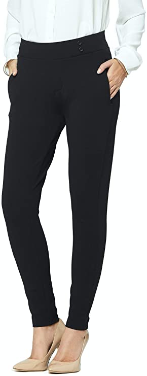 Premium Women's Stretch Dress Pants - Wear to Work - All Day Comfort - Solids and Pinstripes - Ponte Pants
