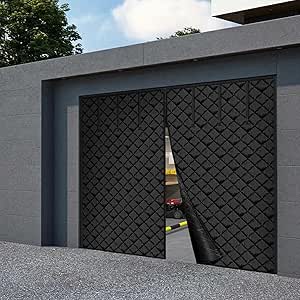 VEVOR Garage Door Screen for Winter, 8.3x7.15FT, Garage Door Insulation Kit, Magnetic Thermal Insulated Door Curtain with 300D Oxford Fabric Heavy Duty Weighted Bottom, Easy Assembly for Garage Door