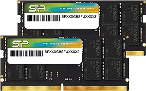 Silicon Power DDR5 64GB Kit (2 x 32GB) 5600MHz (PC5-44800) CL46 1.1V SODIMM Non-ECC Laptop RAM Computer Memory SP064GBSVU560F22