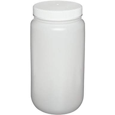 Nalgene 2104-0048 Wide-Mouth Bottle, HDPE, 1500mL (Pack of 6)