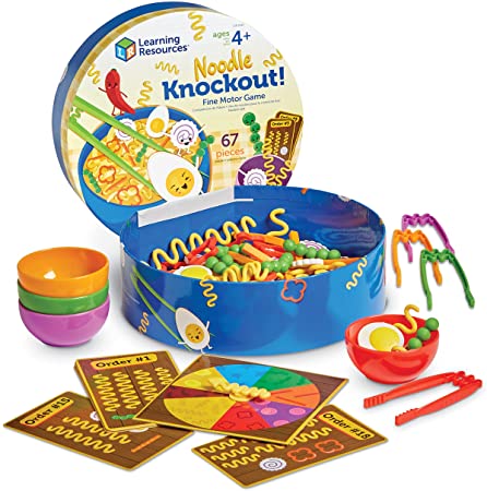 Learning Resources Noodle Knockout! Fine Motor Game, Toddler Fine Motor Skills, 67 Pieces, Ages 4