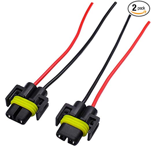 HUIQIAODS H11 H8 881 880 Headlight Female Adapter Connector Plug Wiring Harness Socket Wire for Fog Light Headlamp 2PCS