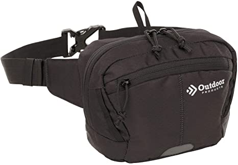 Essential Waist Pack by Outdoor Products | Lightweight Fanny Pack for Men & Women | Small Waist Pack for Runners |2L Storage Capacity | Black