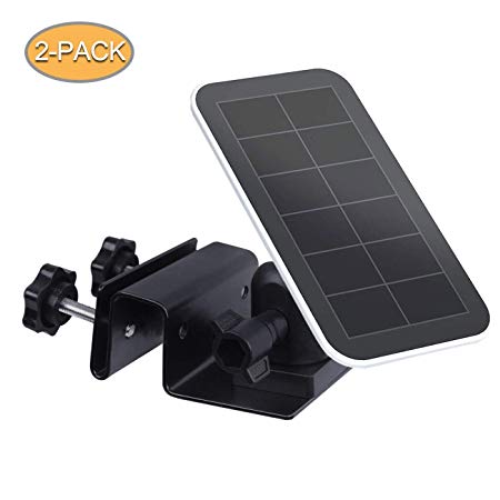TIUIHU Arlo Accessory Gutter Mount for Arlo Solar Panel Mount Arlo Ultra Solar Panel Compatible with Arlo Pro Arlo Pro 2 Durable and Simple Install (Black,2-Pack)
