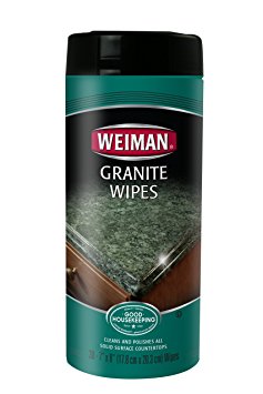 Weiman Wipes, Granite, 30-Count Packages