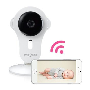 SmileHome(TM) Baby Remote Monitor - Multifunctional 720P HD Video Cam with WiFi Wireless Two-Way Audio, Automatic Sound & Motion Alert and Day/Night Version