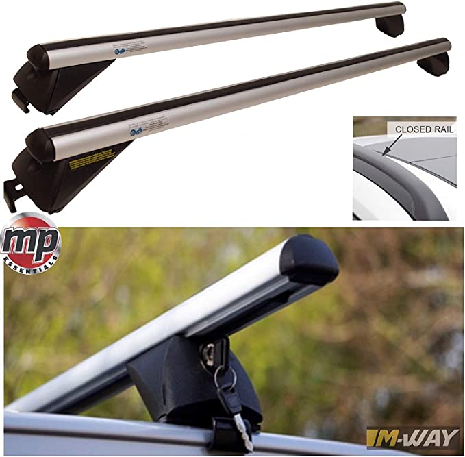 MP Essential 1.2m Roof Bars to fit Tucson (TL) 2015 Onwards Aluminium Locking Bars for Cars with Flush Solid Running Rails