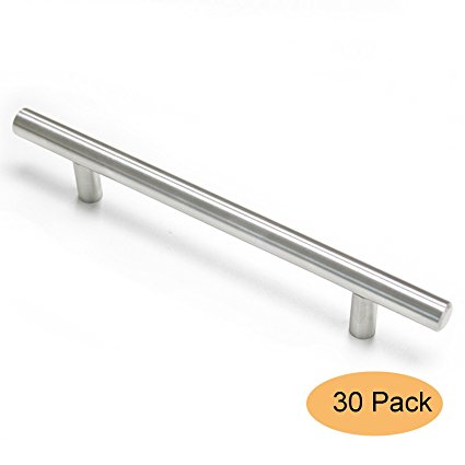 Gobrico Kitchen Cabinet Handles 128mm/5in Hole Center T Bar Drawer Pulls Furniture Hardware( 7.5in End to End Overall Length-30 Pack)