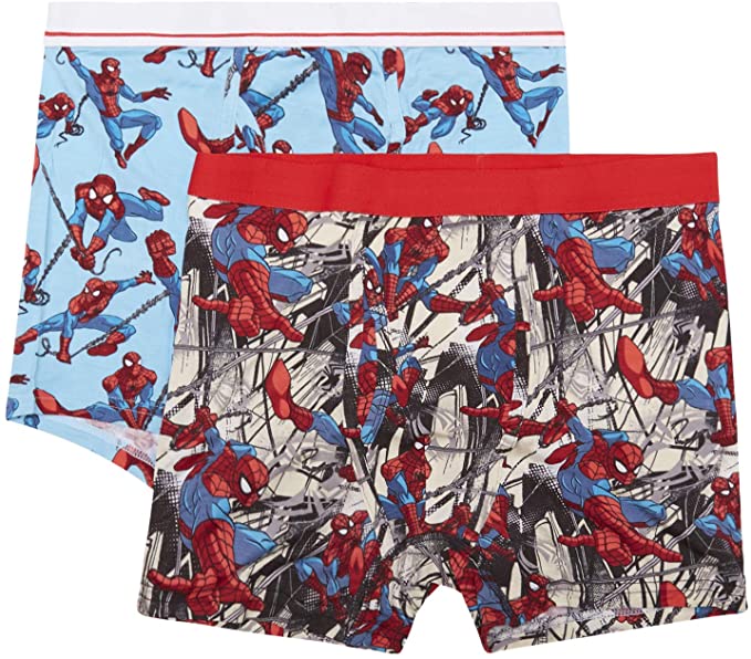 Marvel Mens Comics Boxer Briefs - Spiderman Mens Underwear - 2 Pack Boxer Briefs