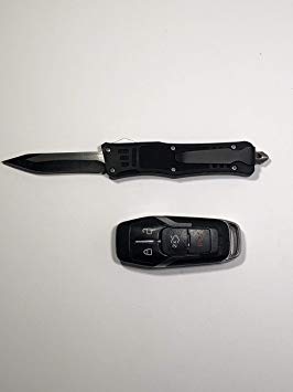 Double Action Out The Front Safety Knife Black