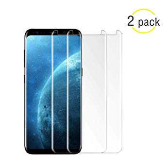 KOFOHO Galaxy S9 Screen Protector Glass,[2 Pack] Full Cover (3D Curved) Tempered Glass Screen Protector with Dot Matrix for Samsung Galaxy S9