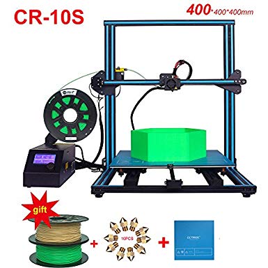 Creality CR-10S S4 3D Printer DIY Kit Large Printing Size 400x400x400mm with 2kg CCTREE PLA 1.75mm Filament Monitor Dual Z Axis T Screw Rods