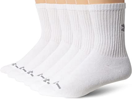 Under Armour Men's Charged Cotton Crew Socks (6 Pack)