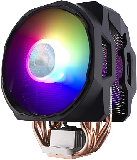 Cooler Master MasterAir MA610P ARGB CPU Air Cooling System, 2 x 120 ARGB SickleFlow Fans in Push-Pull Configuration, 6 Heat Pipes, Enlarged Contact Plate, Universal Compatibility, Mini ARGB Controller