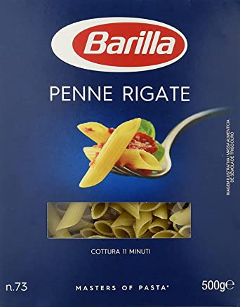 Barilla Pasta Penne Rigate Durum Wheat, 500g, Italy