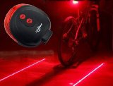 LingsFire Bike Lane LED Laser Rear Tail Light Cycling Bicycle Road Safety