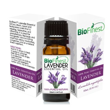 BioFinest Lavender Essential Oil - 100% Pure Undiluted - Therapeutic Grade - Bulgaria Premium Quality - Best For Aromatherapy & Massage, Anxiety & Stress Relief - FREE E-Book (10ml)