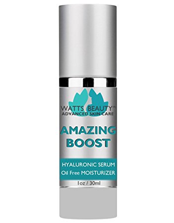 Watts Beauty Amazing Boost Hyaluronic Serum for Volumes of Moisture to Give Your Skin a Voluminous Boost While Taking Your Skin Care Routine to the Next Level - Smoothing Face Moisturizer (1oz)