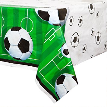 Soccer Party Plastic Tablecloth, 84" x 54"