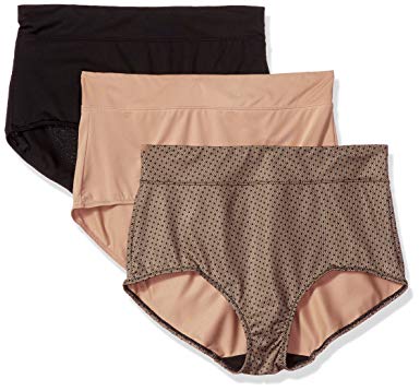 Warners Womens Standard Blissful Benefits No Muffin Top 3 Pack Brief Panty