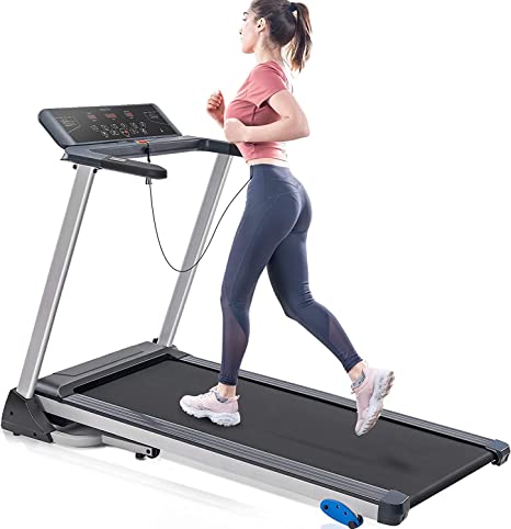 2.5HP Folding Electric Treadmill - LINKLIFE Manual Lifting Motorized Treadmill with Transport Wheels & LCD & Remote for Home Gym Office