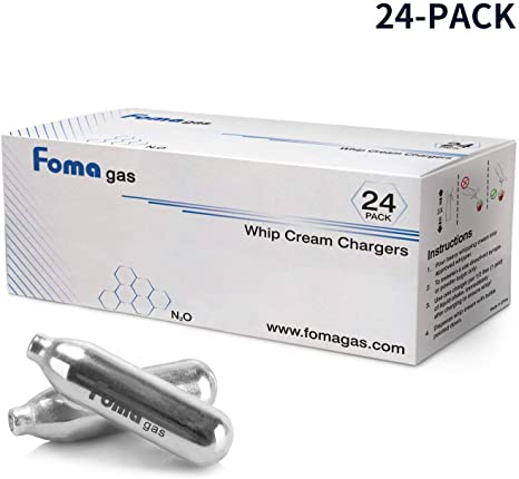 FOMAGAS Whipped Cream Chargers, Pack of 24