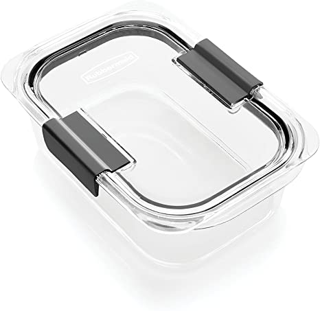 Rubbermaid 1978899 Brilliance Food Storage Container, BPA-Free Plastic, 3.2 Cup, Clear, Medium