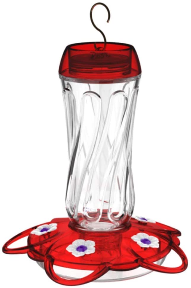 More Birds Orion Hummingbird Feeder, Glass Bottle, 5 Feeding Ports, 16-Ounce Nectar Capacity