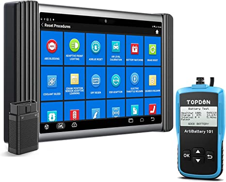 TOPDON Phoenix Pro ECU/ECM Programming Scan Tool, Bi-Directional Control, All System Diagnostic Scanner, Online Coding, 34  Maintenance Service, OE-Level Diagnosis, with Car Battery Tester AB101