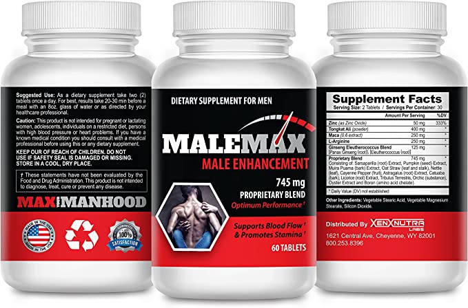 Max Optimized- Male Enlargement Pills- Increase Male Size Up to 3 Inches Fast- Powerful Formula for Length, Girth and Stamina- 60 Tablets