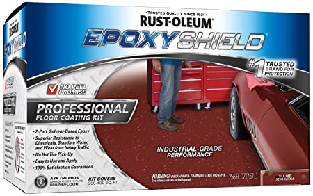 Rust-Oleum 238468 Epoxy Shield Esh-06 Professional Based Floor Coating Kit, Liquid, Tile Solvent Like, 263 G/L Voc, Tile Red