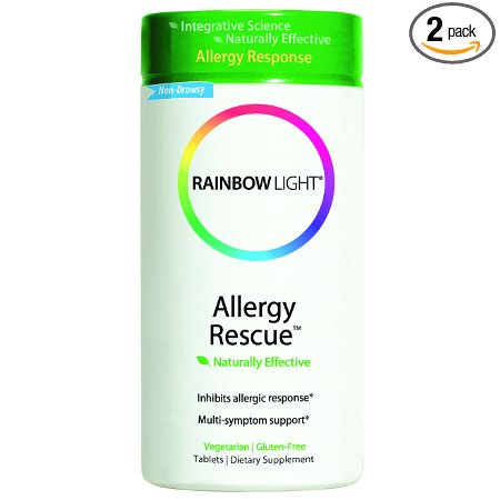 Rainbow Light Allergy Rescue Food-Based Dietary Supplement Tablets, 60-Count Bottles (Pack of 2)