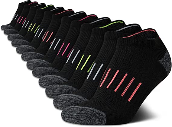 Avia Women’s Athletic Socks – Cushioned Low Cut Running Socks (12 Pack)