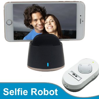 Motoraux Smart Selfie Robot for Mobile Phone IOS and Andro System with Bluetooth Connection to Take Photo Auto Tracking 360 Degree Rotate