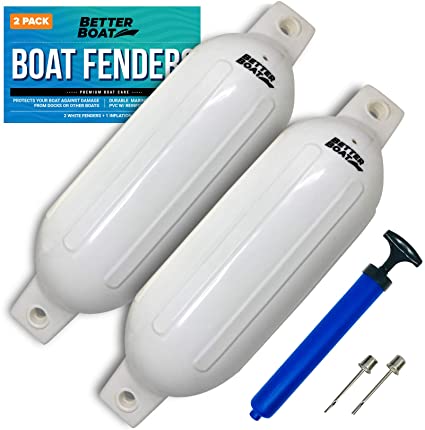 2 Pk Boat Fenders Bumpers for Dock with Pump Boat Accessories Fender Bumper Set Buoys Pontoons