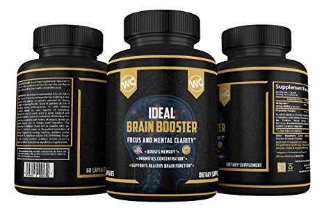 #1 IDEAL Brain Boost Nootropic for A Smarter Brain | Better Memory, Focus, Clarity, Concentration, and Mood | 100% Natural Nootropic Pills