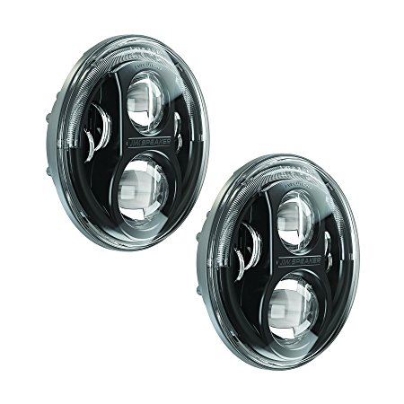 JW Speaker 8700J Black LED Headlight, Set of 2