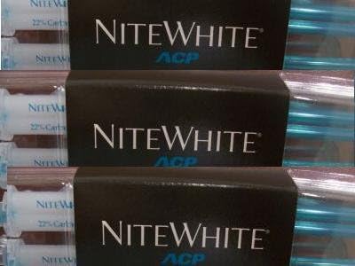 Nite White 22% Teeth Whitening Gels 6 Syringes PLUS 3 D.I.Y. Tooth Whitening Trays