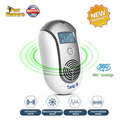 Ultrasonic Electromagnetic Pest Repellent Electronic Control Smart bug Repeller Plug in Home Indoor and Outdoor Warehouse Get Rid of Mosquito,rats,squirrel,Flea,Roaches,Rodent,Insect[2018 New product]