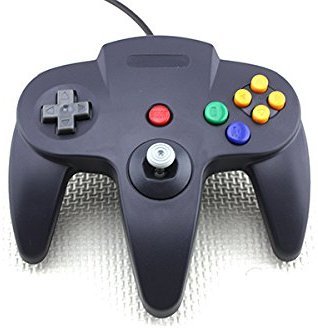 JAMSWALL N64 Controller Joystick for N64 System Pad Mario Kart (black)