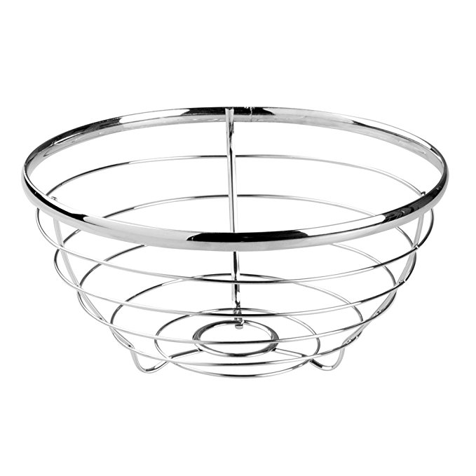 InterDesign Axis Fruit Bowl for Kitchen Countertops - Chrome