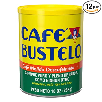 Café Bustelo Coffee Decaffeinated Ground Coffee, 10 Ounces (Pack of 12)