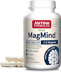 Jarrow Formulas Citicoline Brain Health Performance Memory 250mg 120 Capsules & MagMind Magnesium L-Threonate Brain Supplement 90 Capsules Bundle