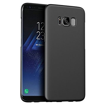 Samsung Galaxy S8 Case, AILRINNI [Perfect Fit] Ultra Thin & Light Hard Cover for Galaxy S8 (2017) (5.8 inch), Smooth Black
