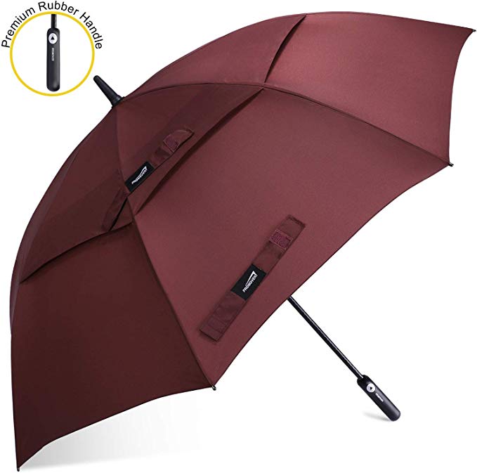 Prospo Golf Umbrella 62/68 Inch Large Automatic Open Windproof Stick Vented Double Canopy Oversized Umbrella for Men Women