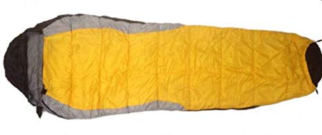 Sleeping BAG Mummy Type 8' Foot 20  Degrees ORANGE Gray Black - Carrying Bag NEW